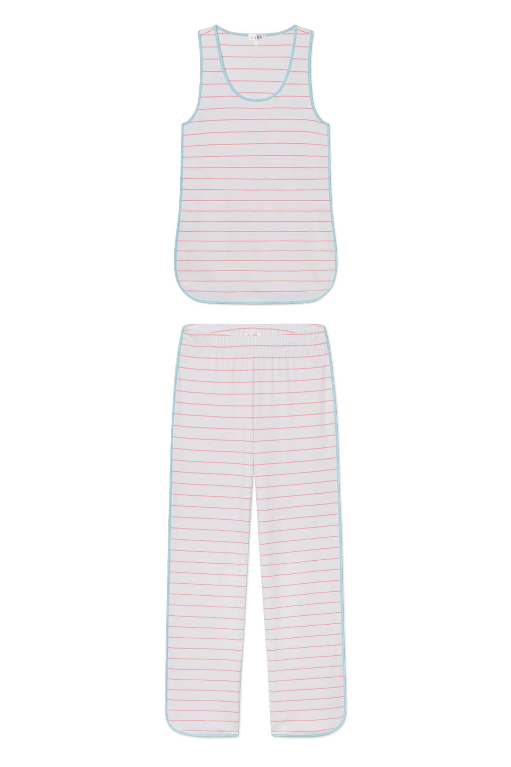 Pima Tank-Long Set in Gelato Boating Stripe