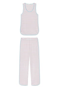 Pima Tank-Long Set in Gelato Boating Stripe