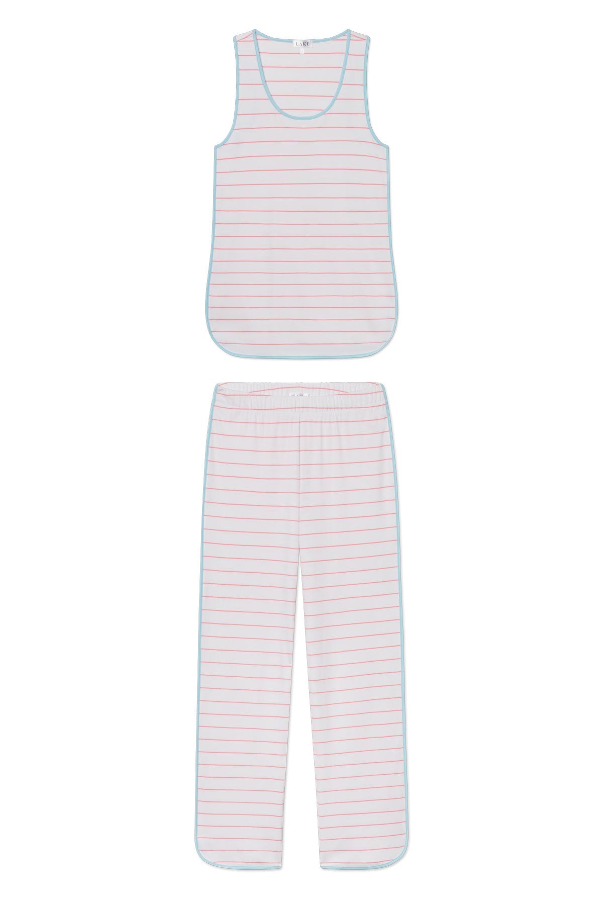 Pima Tank-Long Set in Gelato Boating Stripe