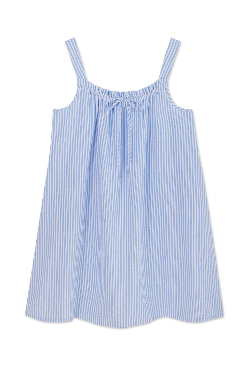Alice Nightgown in Blue Seersucker