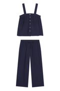 Hamptons Pants Set in English Navy Gauze