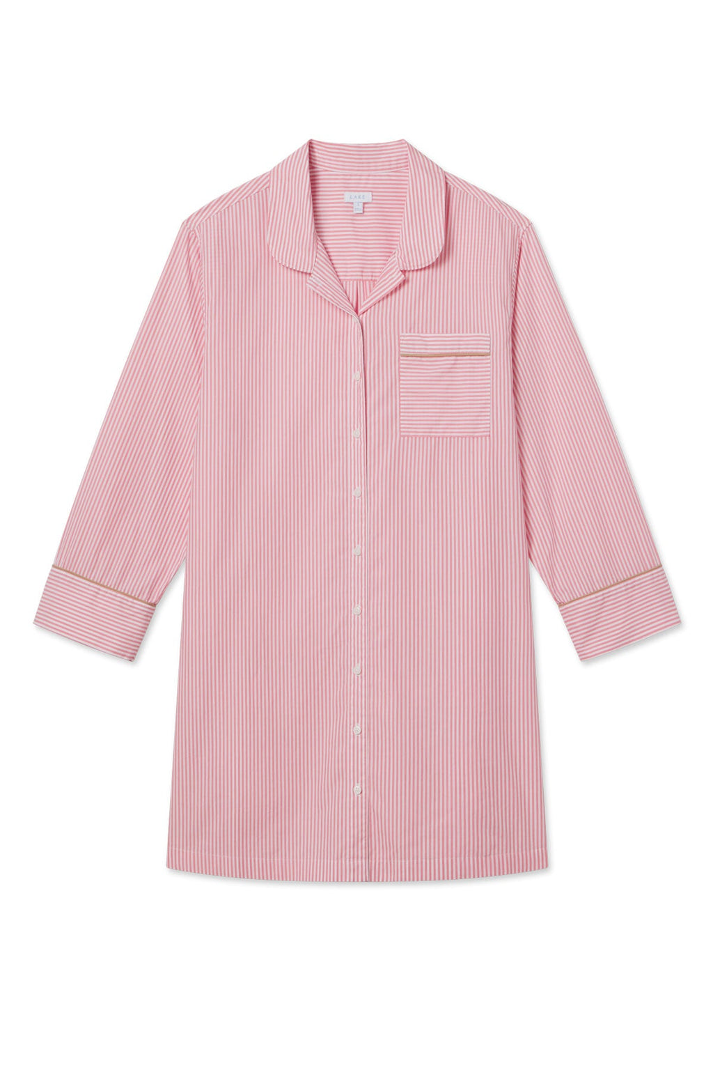 Poplin Piped Nightgown in Gelato Riviera Stripe