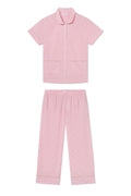 Poplin Piped Short-Long Set in Gelato Riviera Stripe