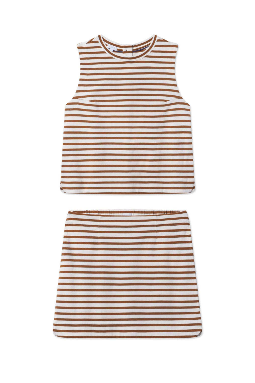 Stroll Skirt Set in Cinnamon Tricot Stripe