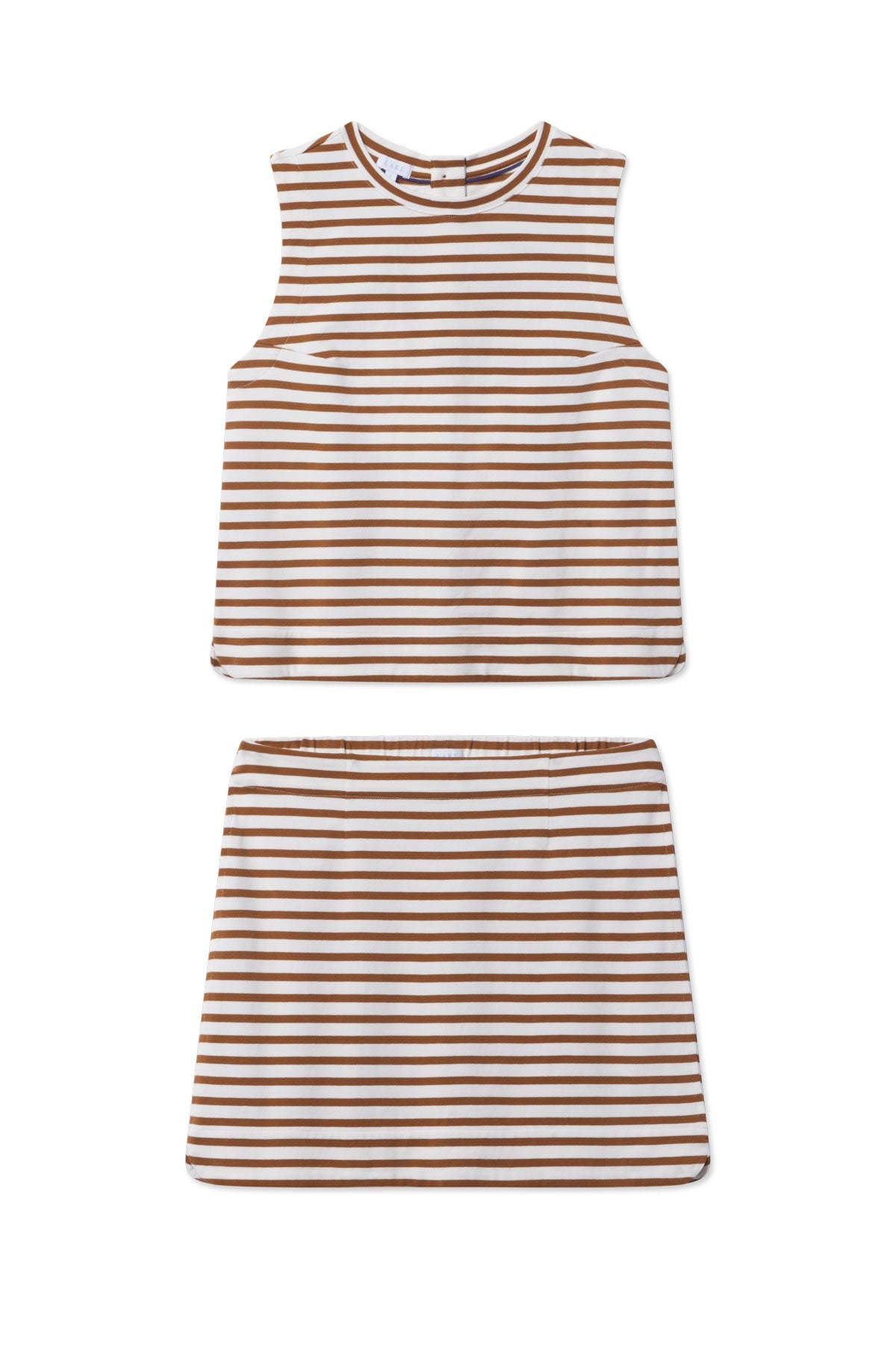 Stroll Skirt Set in Cinnamon Tricot Stripe