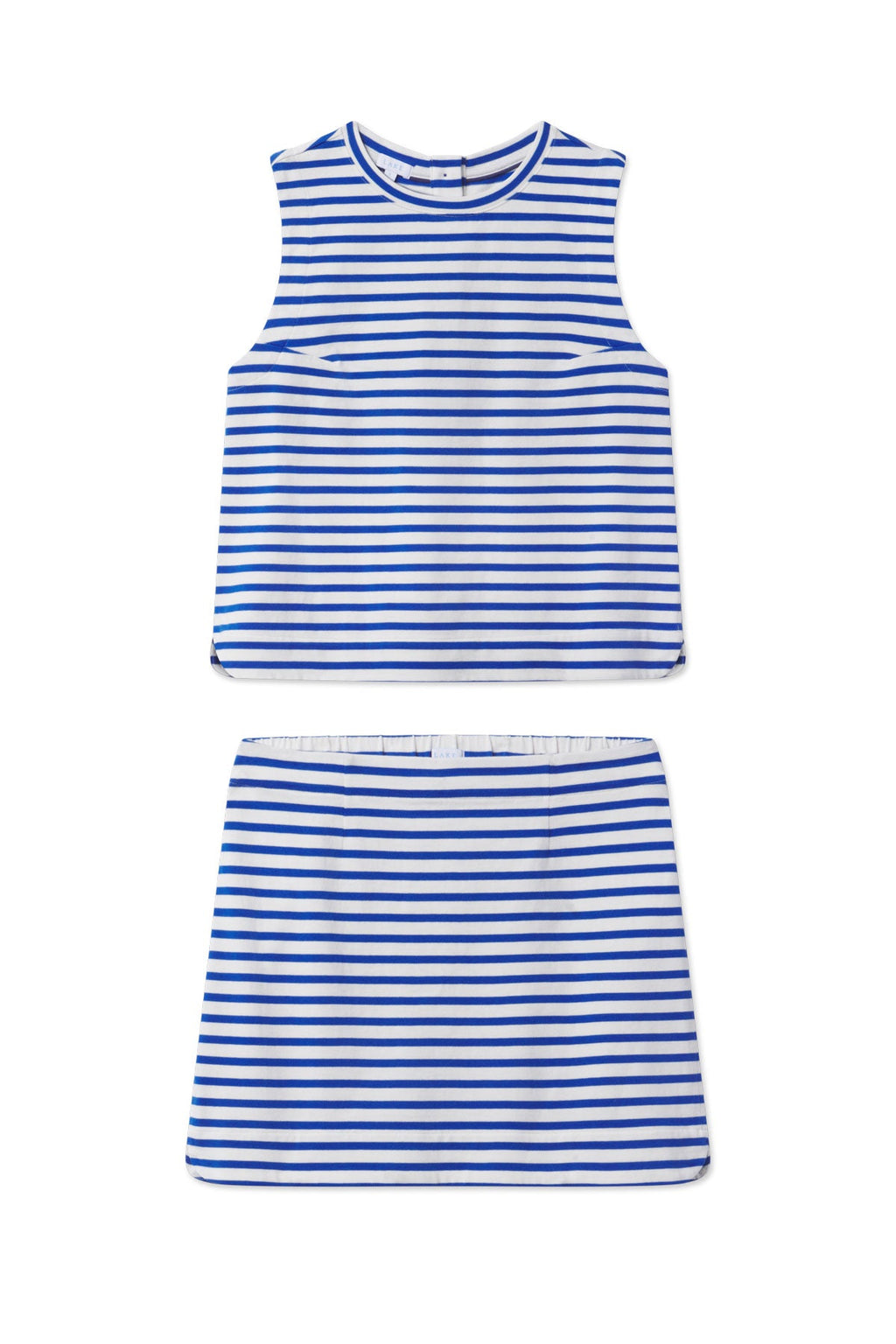 Stroll Skirt Set in Diver Blue Tricot Stripe