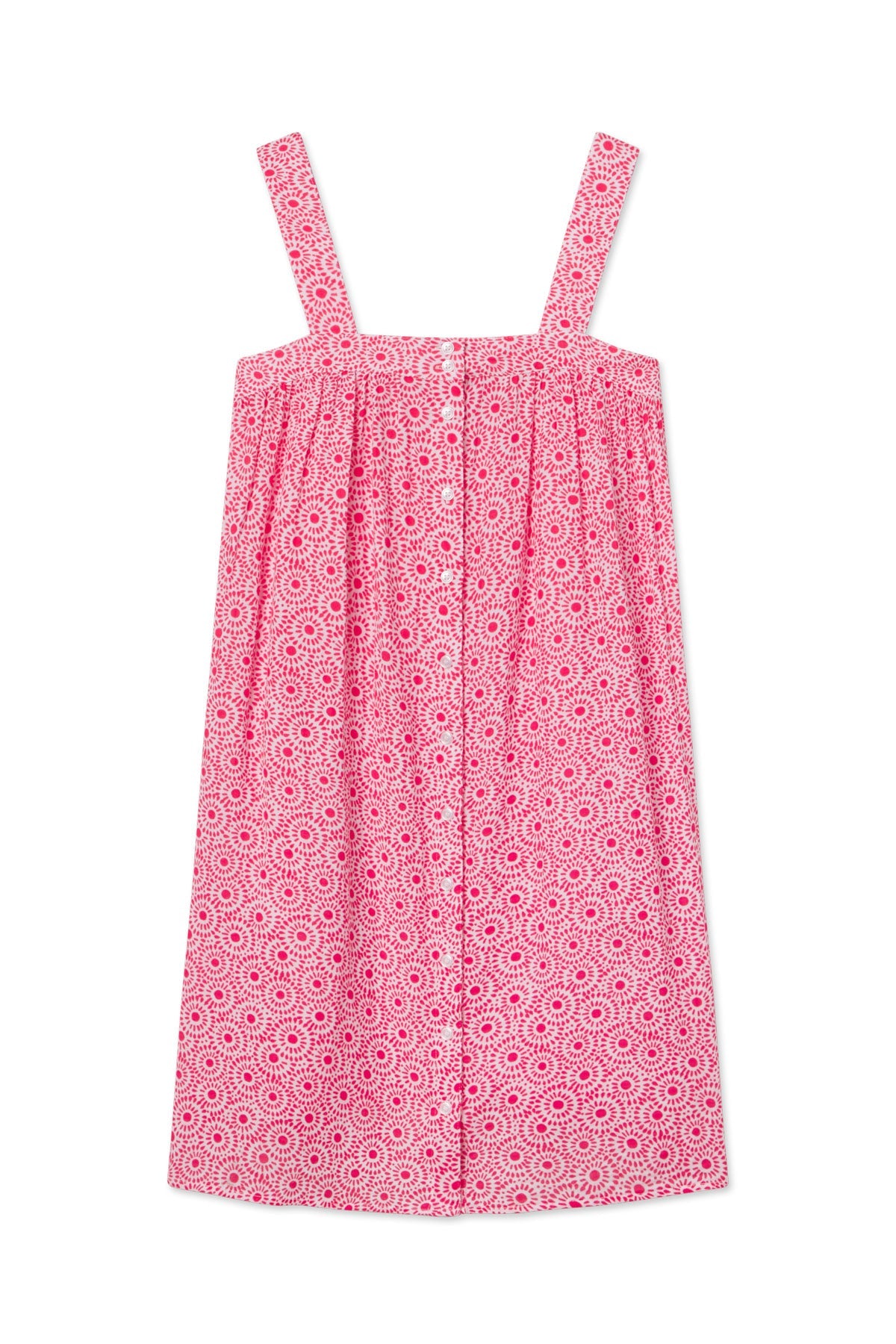 Hamptons Nightgown in Bougainvillea Dot Gauze
