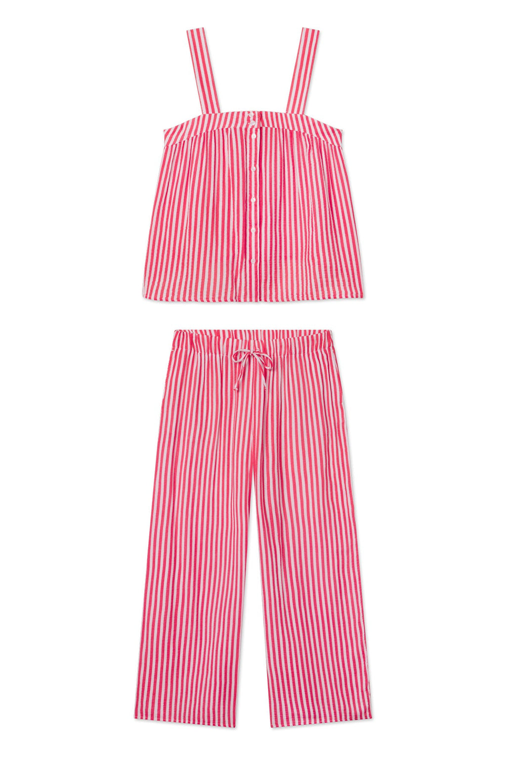 Hamptons Pants Set in Bougainvillea Stripe Gauze
