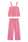 Hamptons Pants Set in Bougainvillea Stripe Gauze