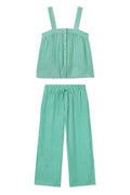 Hamptons Pants Set in Jadeite Stripe Gauze