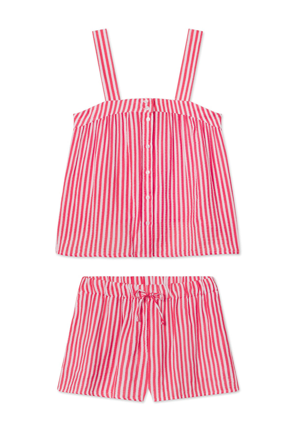Hamptons Shorts Set in Bougainvillea Stripe Gauze