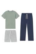 Men's Pima Sleep Bundle in English Ivy Gulf Stripe