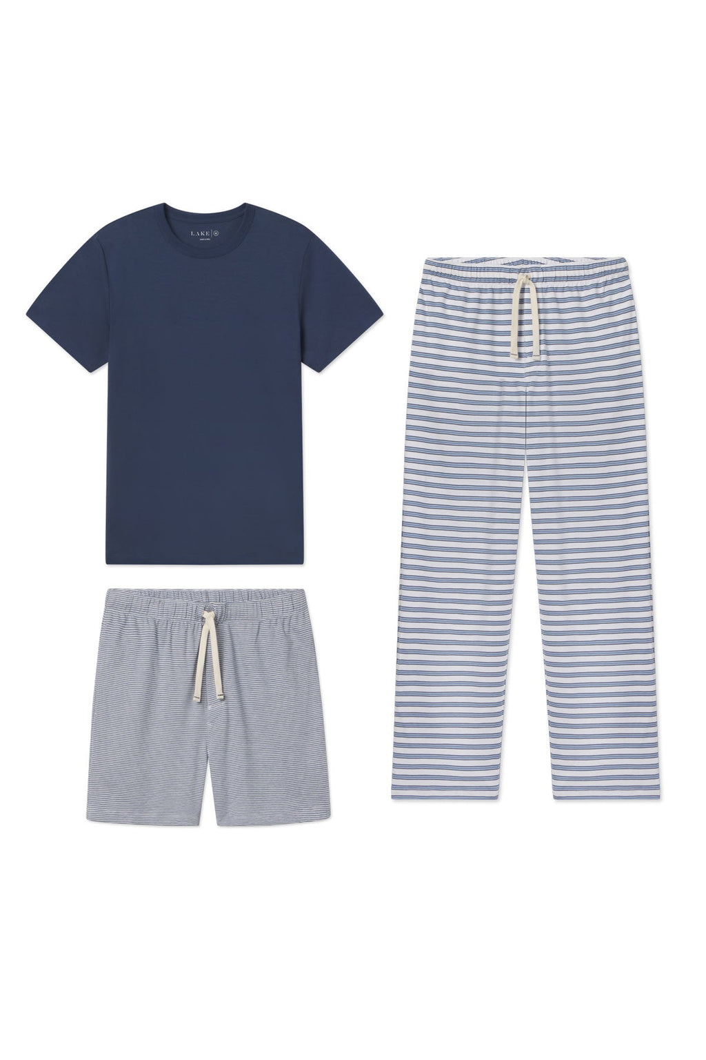 Men's Pima Sleep Bundle in Navy Gulf Stripe