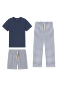 Men's Pima Sleep Bundle in Navy Gulf Stripe