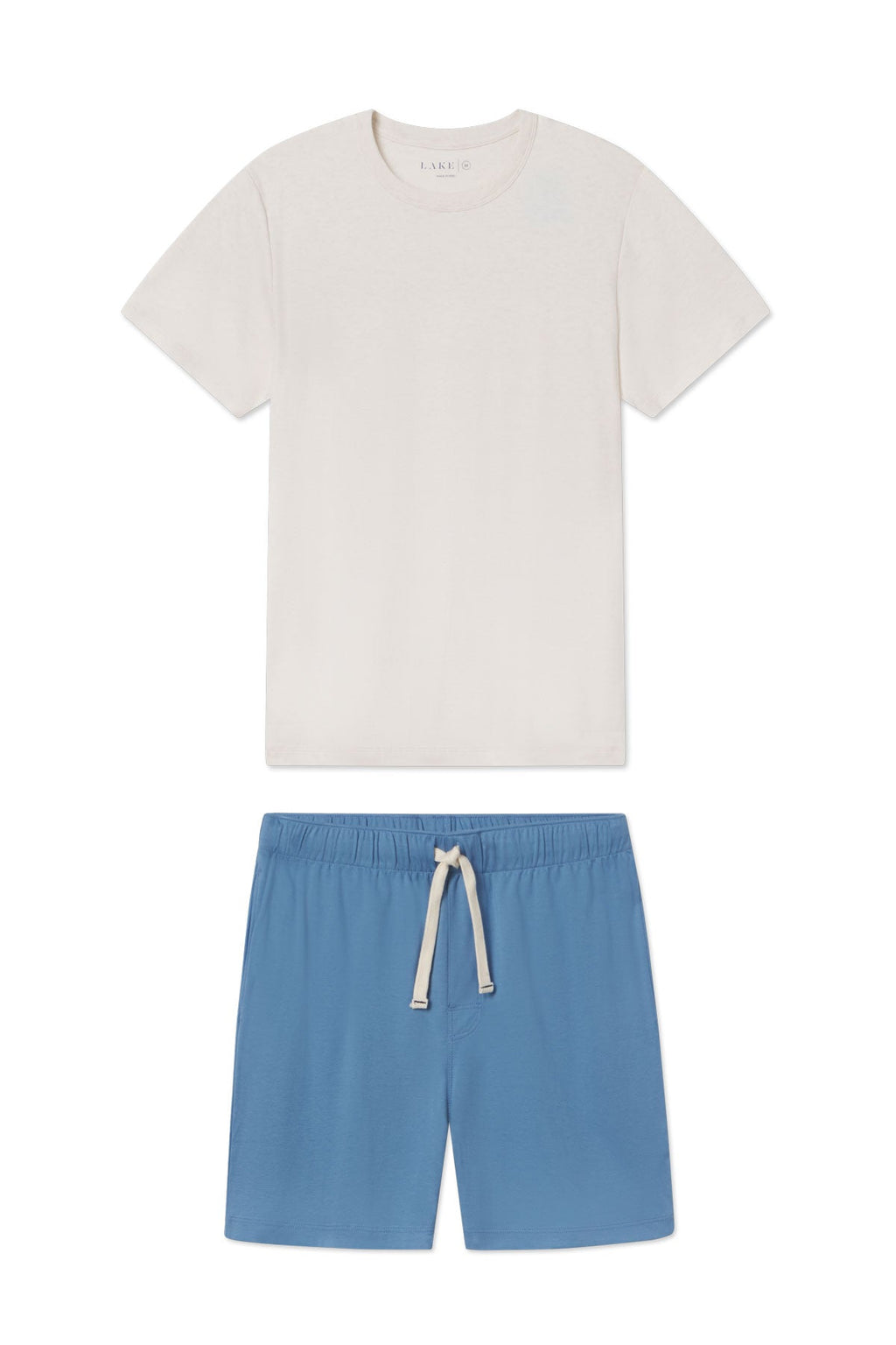 Men's Pima Sleep Shorts Set in Mystic Blue