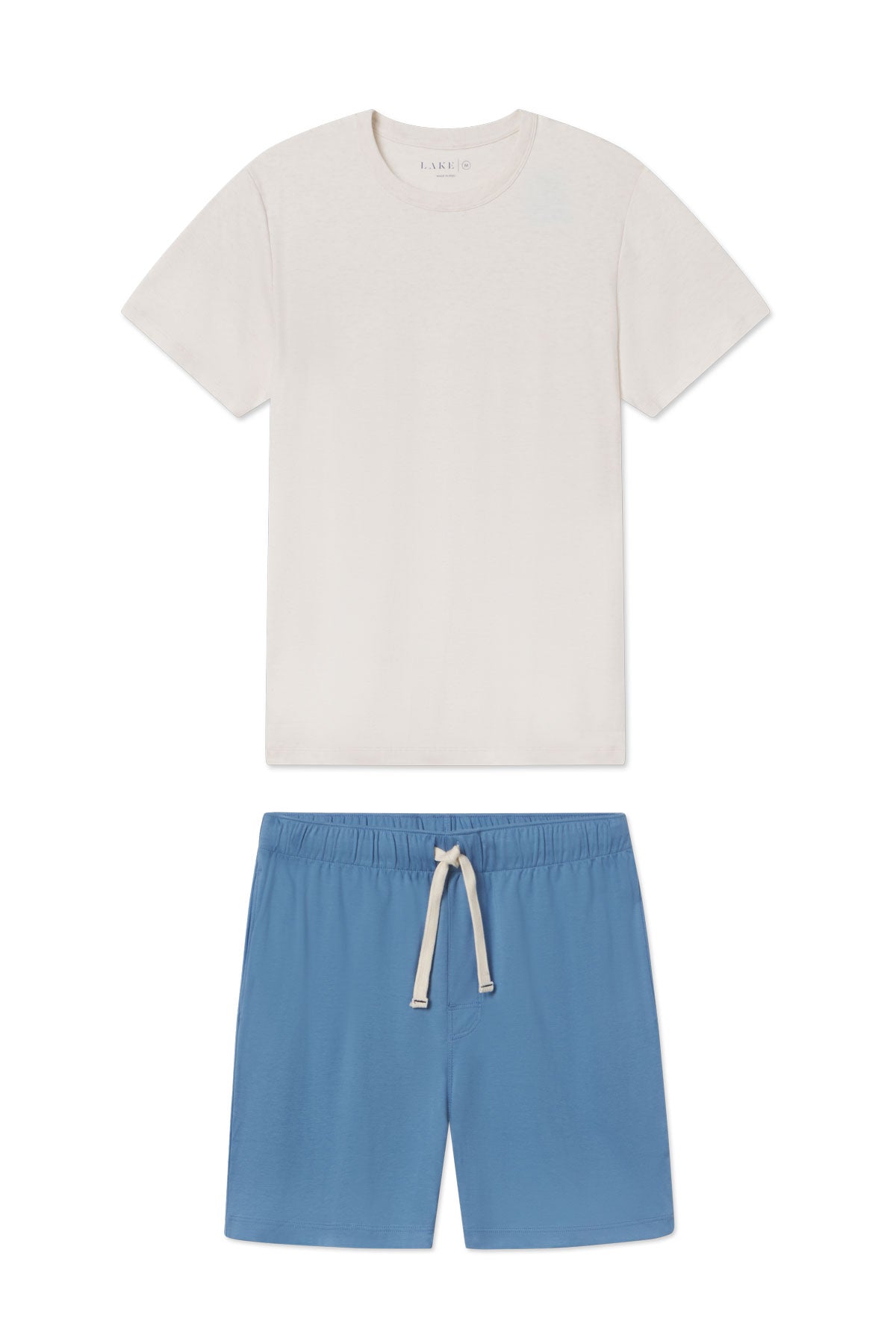 Men's Pima Sleep Shorts Set in Mystic Blue