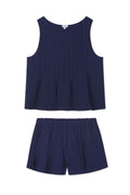 Monaco Shorts Set in Blue Depths Gauze