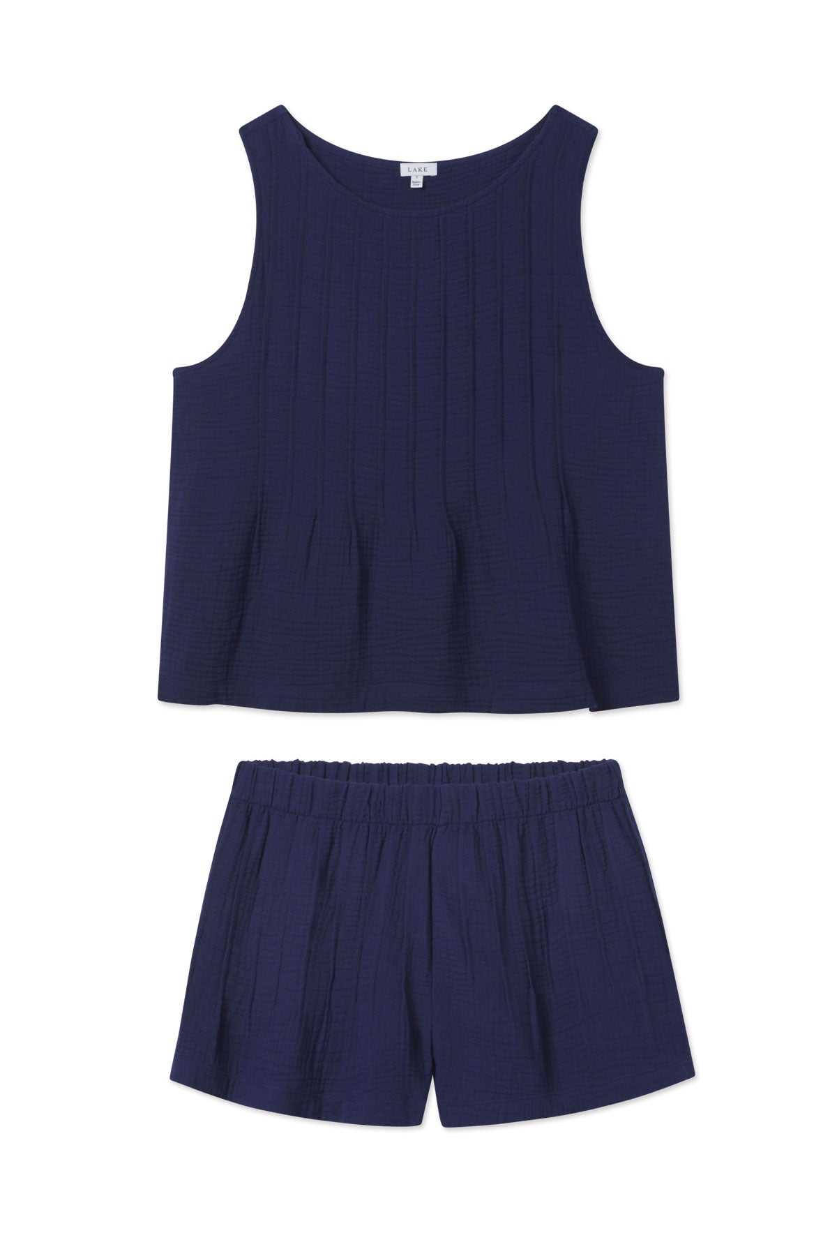 Monaco Shorts Set in Blue Depths Gauze