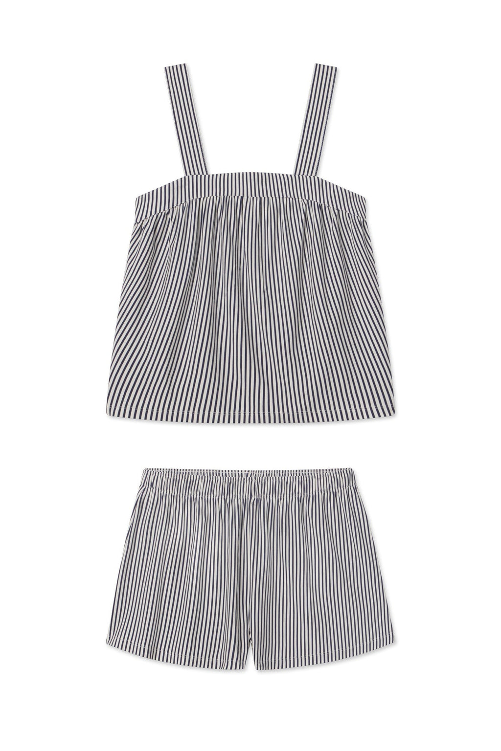 DreamModal® Daydream Shorts Set in Blue Depths Pencil Stripe