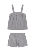 DreamModal® Daydream Shorts Set in Blue Depths Pencil Stripe