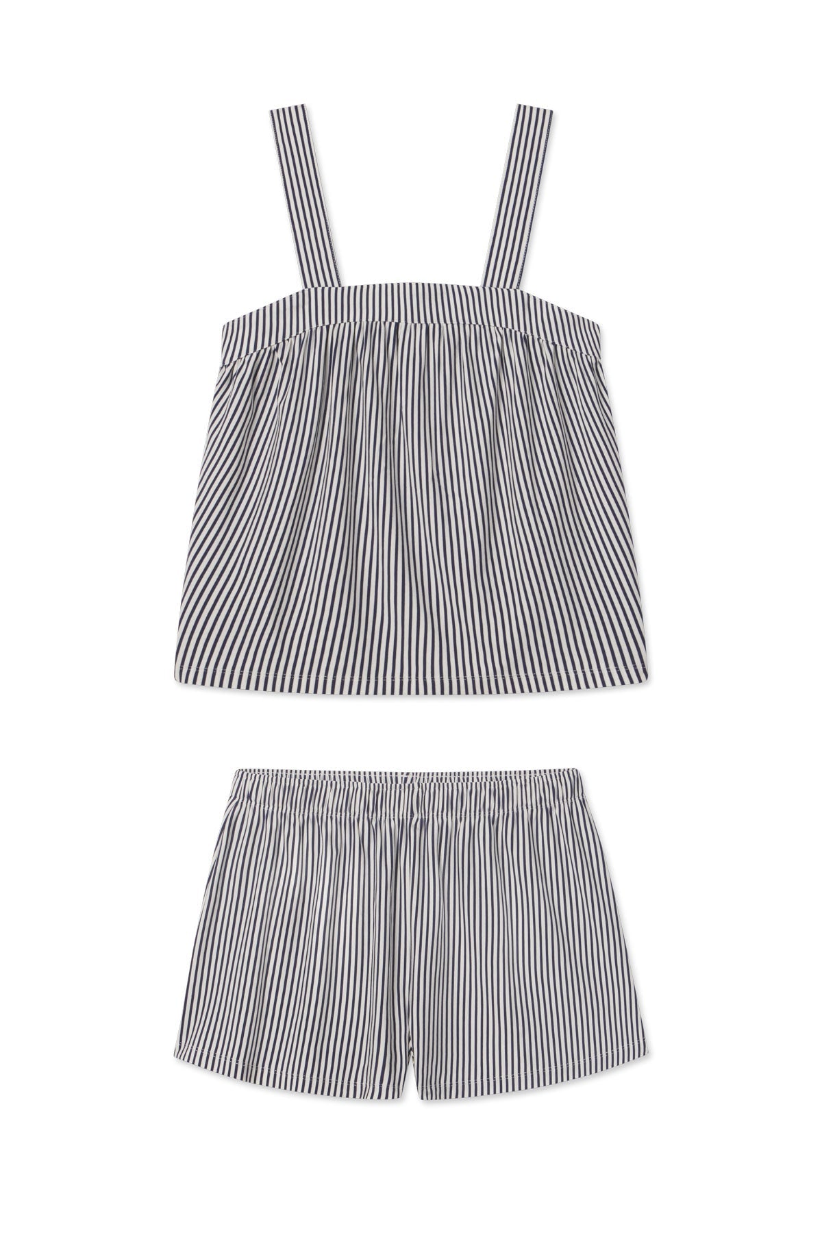 DreamModal® Daydream Shorts Set in Blue Depths Pencil Stripe