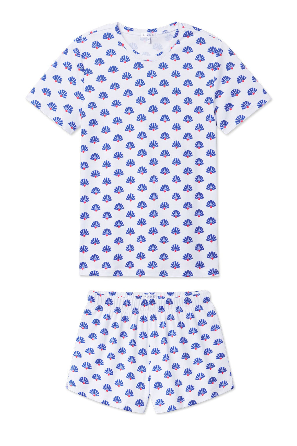 Pima Crew Shorts Set in Lapis Scallop Shell