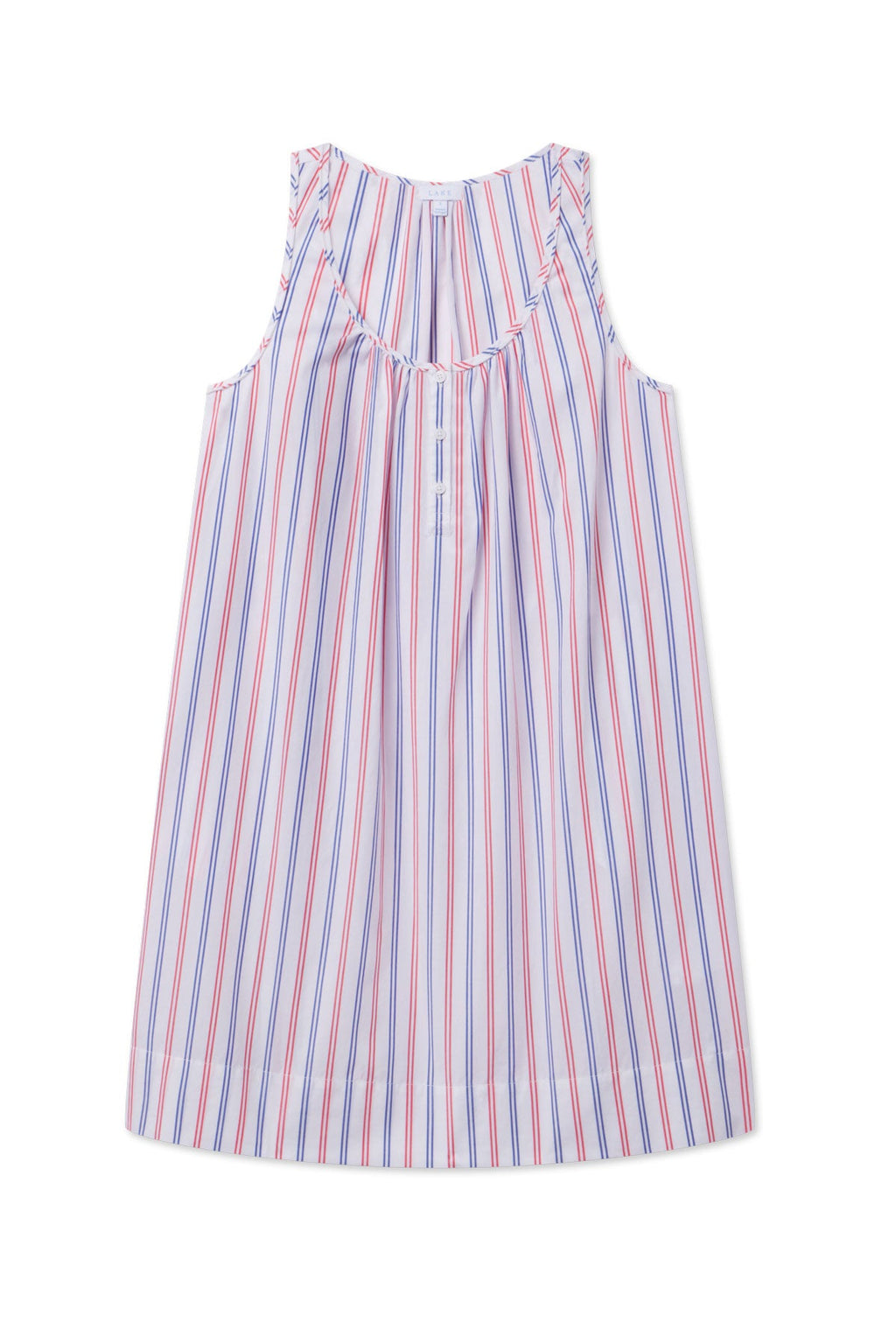 Poplin Frankie Nightgown in Lapis Confection Stripe