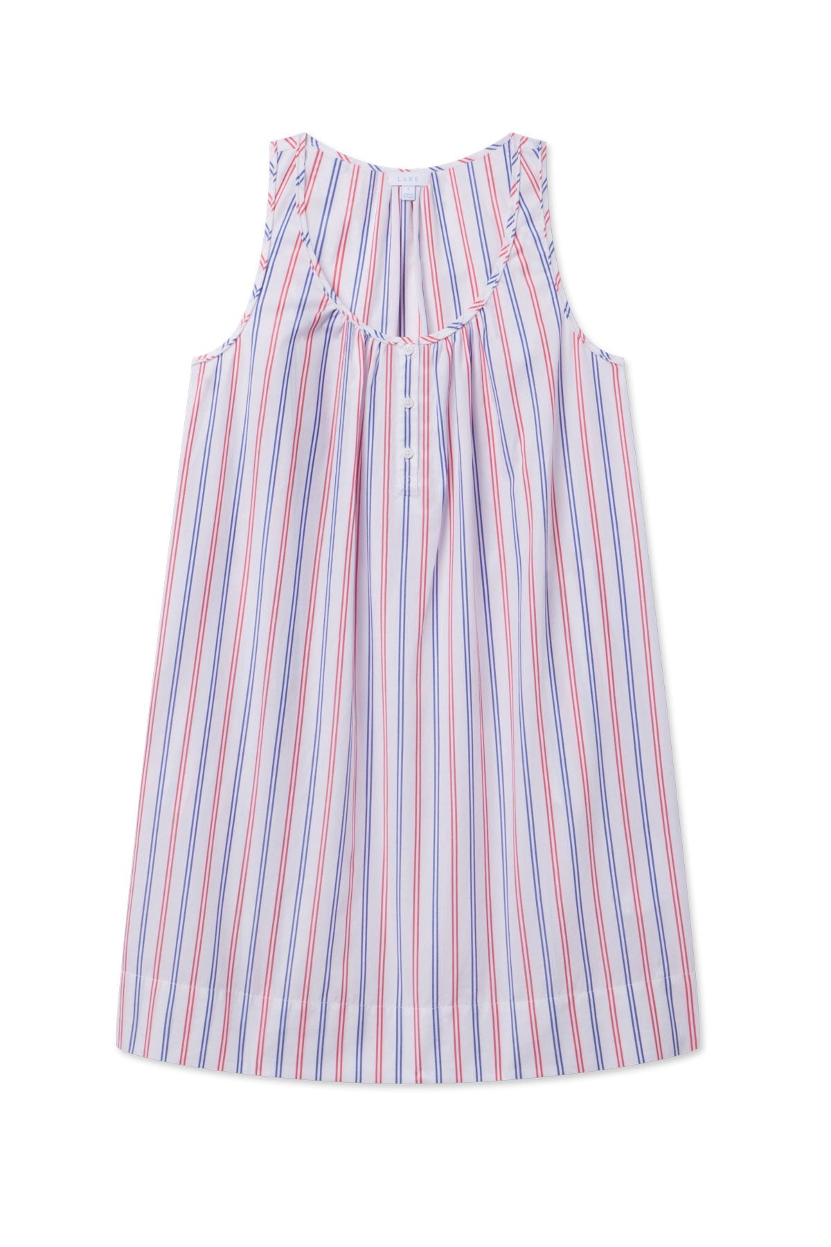 Poplin Frankie Nightgown in Lapis Confection Stripe