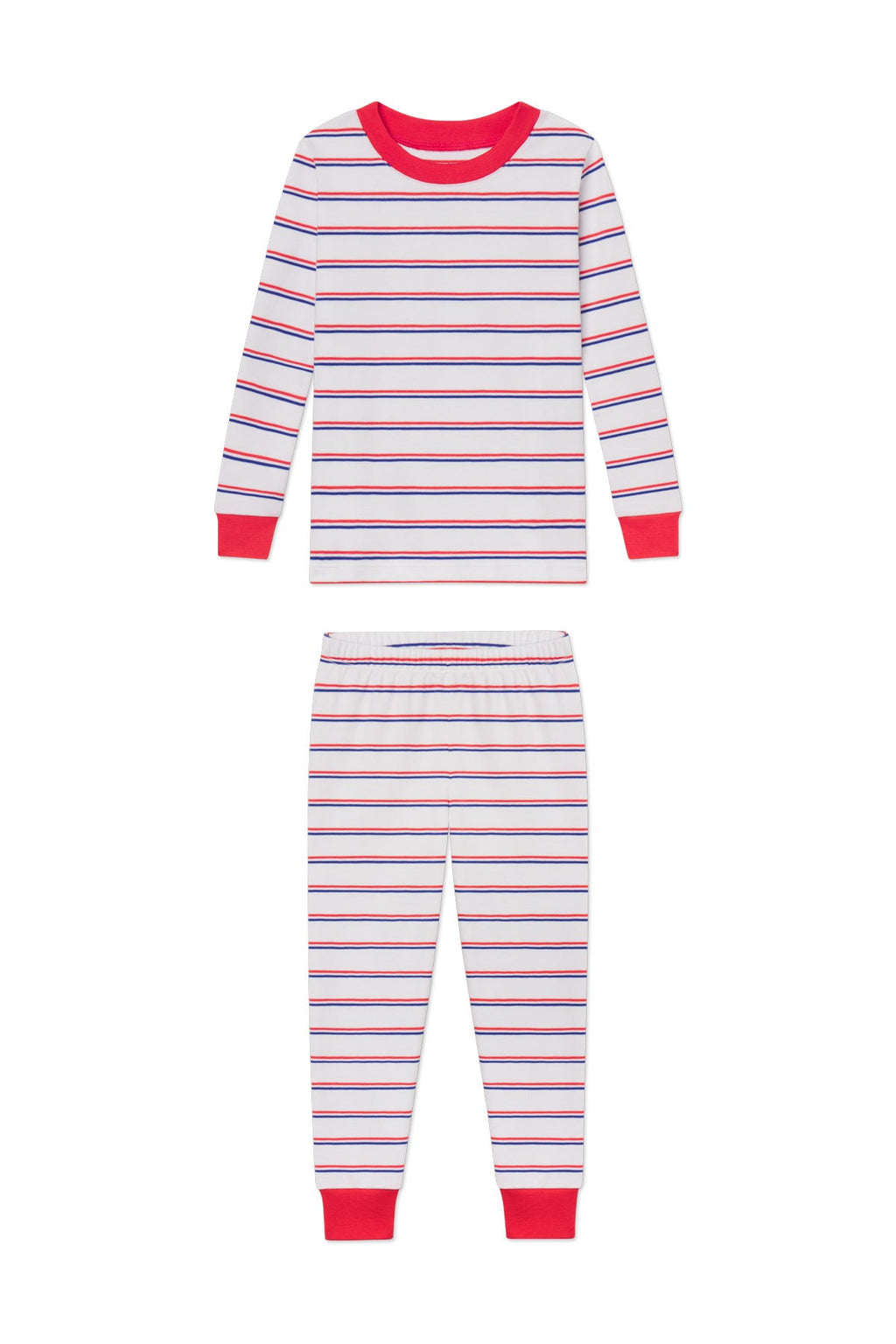 Kids Long-Long Set in Lapis Bicolor Tidal Stripe