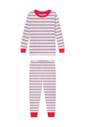 Kids Long-Long Set in Lapis Bicolor Tidal Stripe