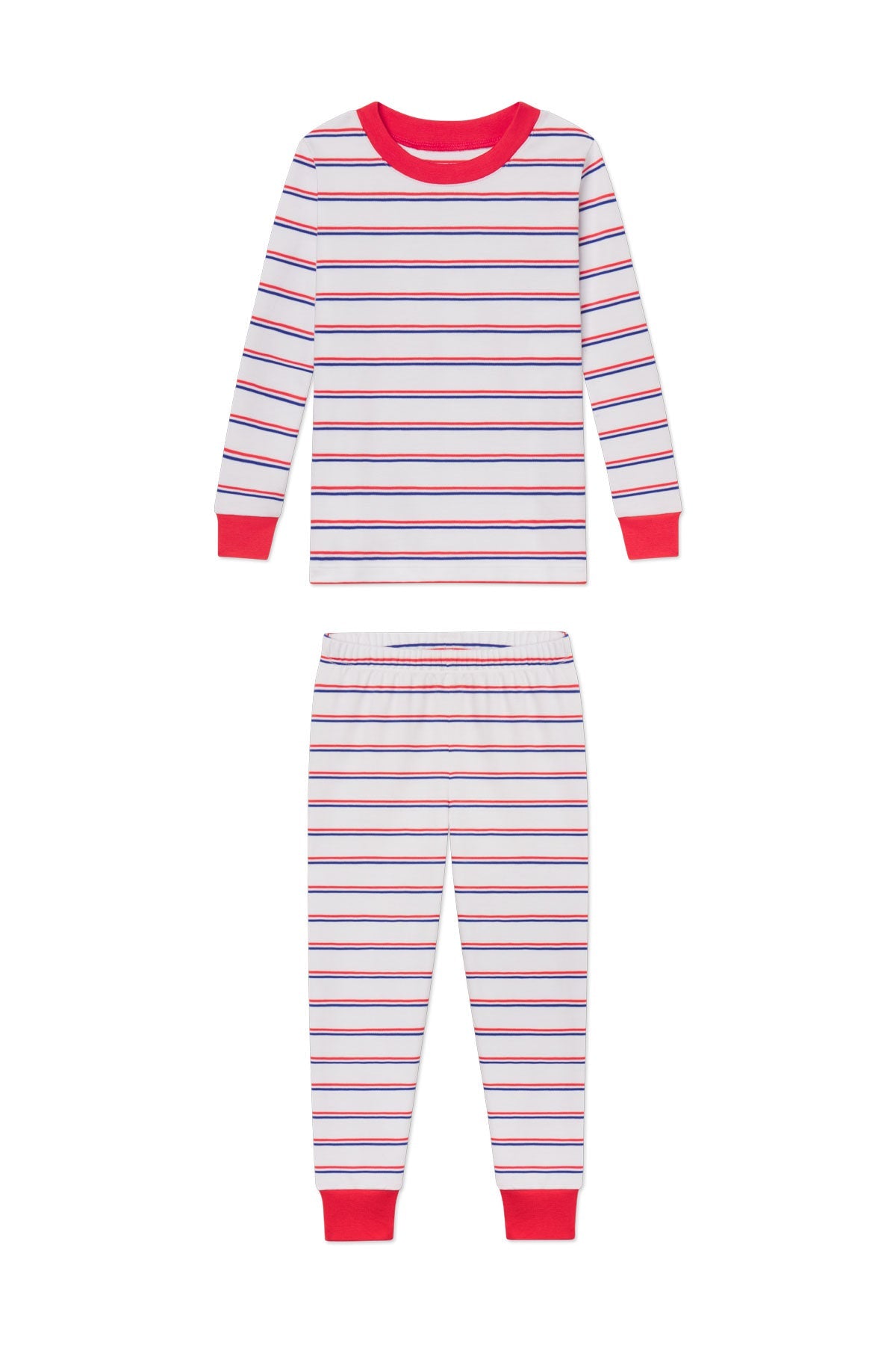 Kids Long-Long Set in Lapis Bicolor Tidal Stripe