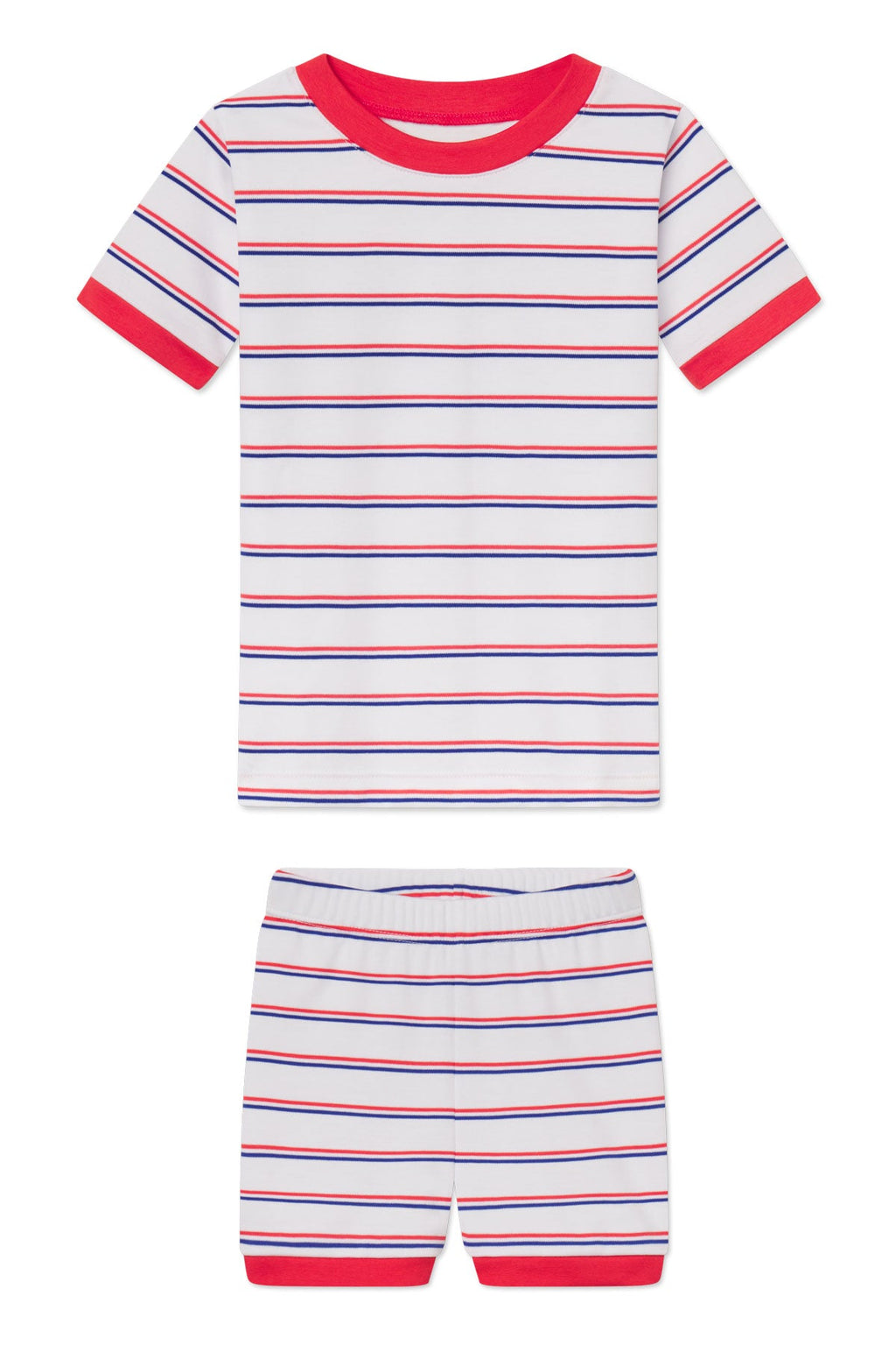 Kids Shorts Set in Lapis Bicolor Tidal Stripe