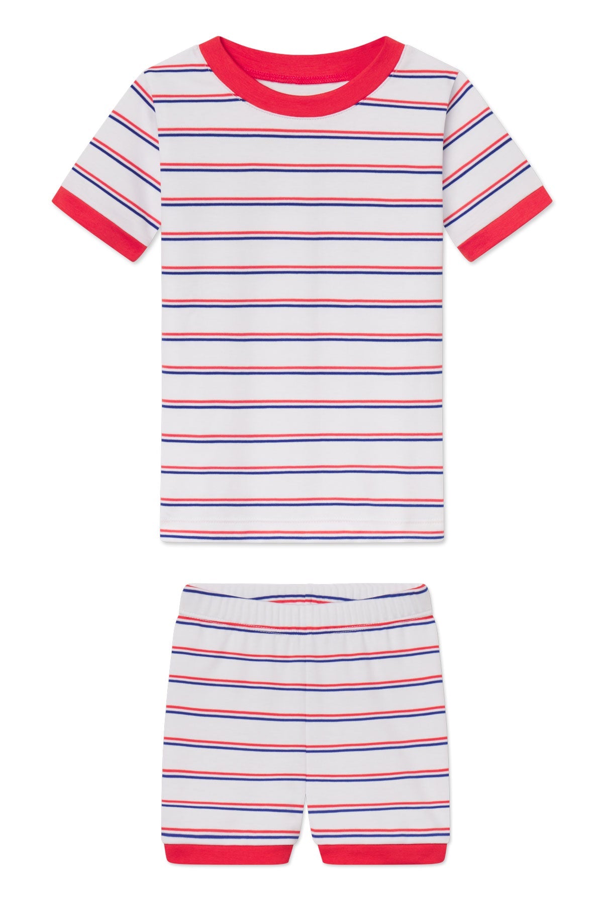 Kids Shorts Set in Lapis Bicolor Tidal Stripe
