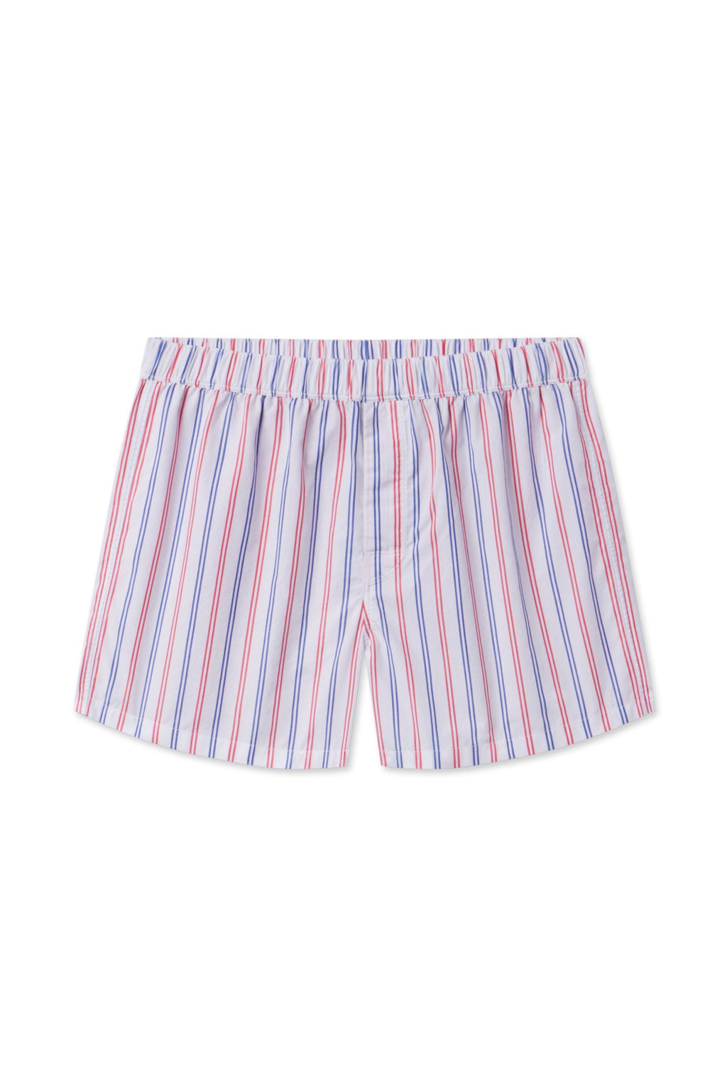 Men's Poplin Boxer in Lapis Confection Stripe