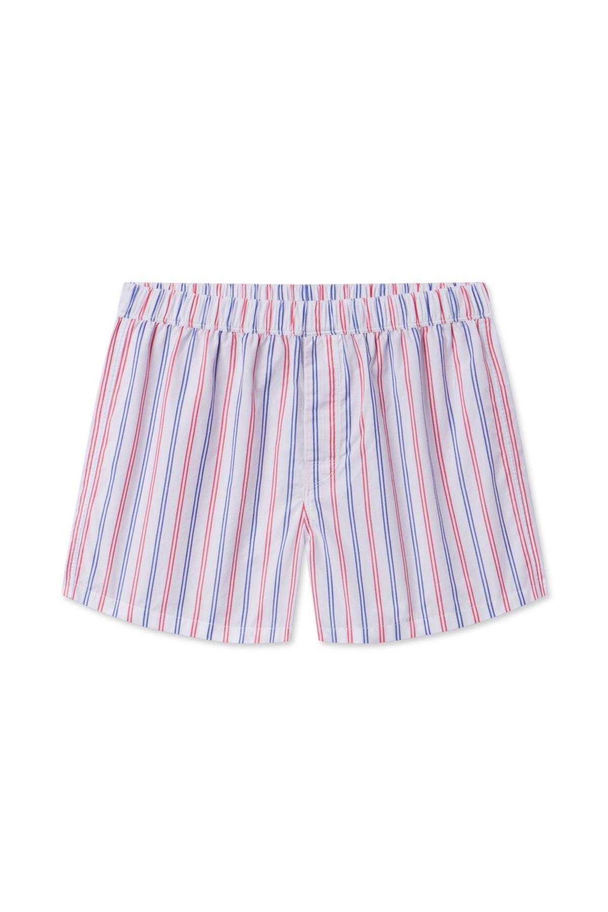 Men's Poplin Boxer in Lapis Confection Stripe