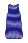 Pima Tank Gown in Lapis Tidal Stripe