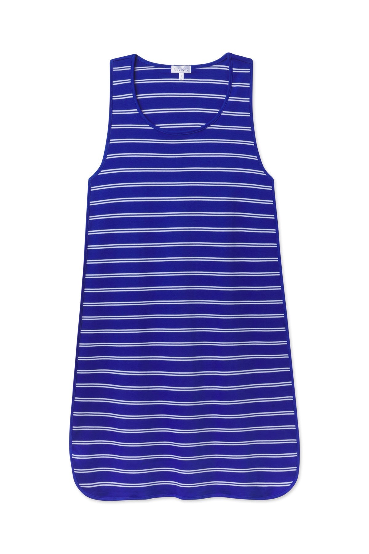 Pima Tank Gown in Lapis Tidal Stripe