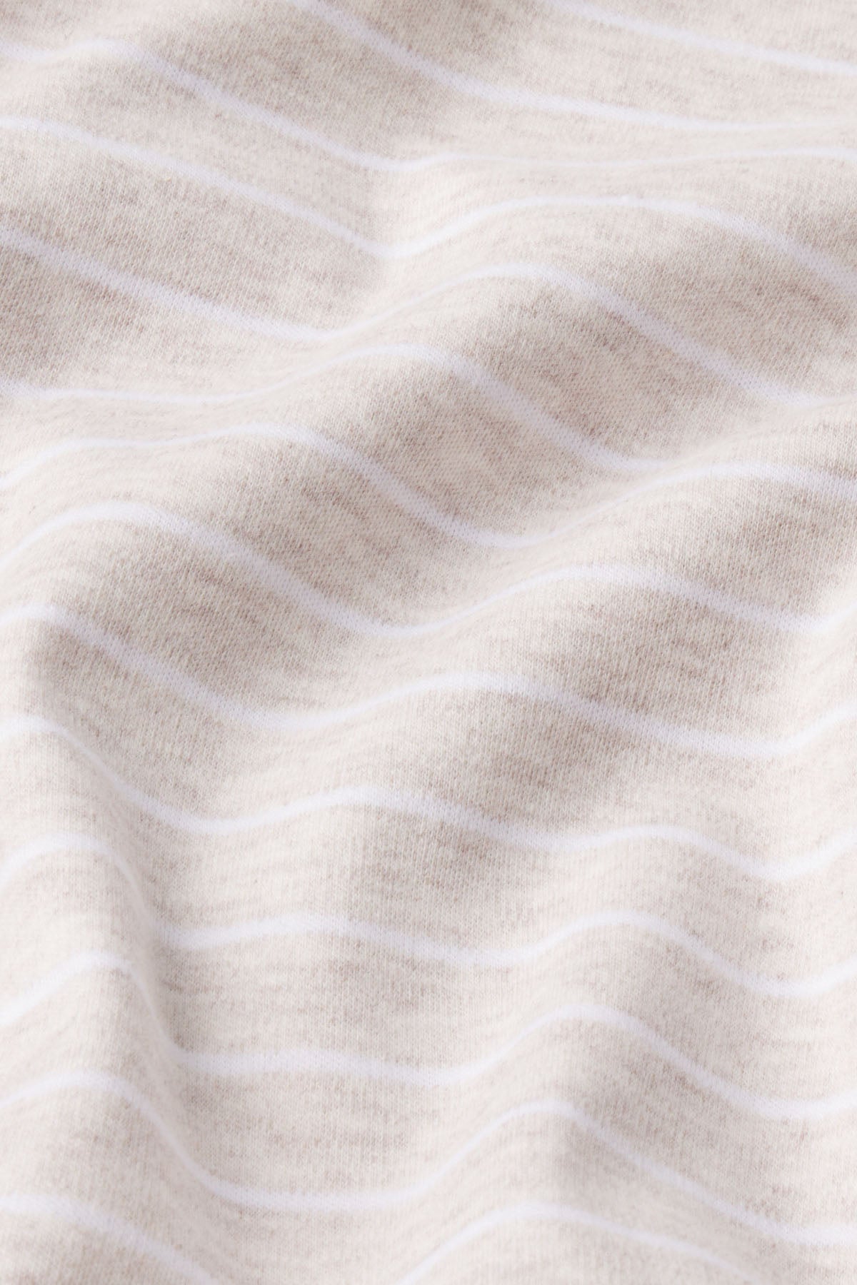 Pima Crew Long-Long Set in Oat Heather Rowing Stripe