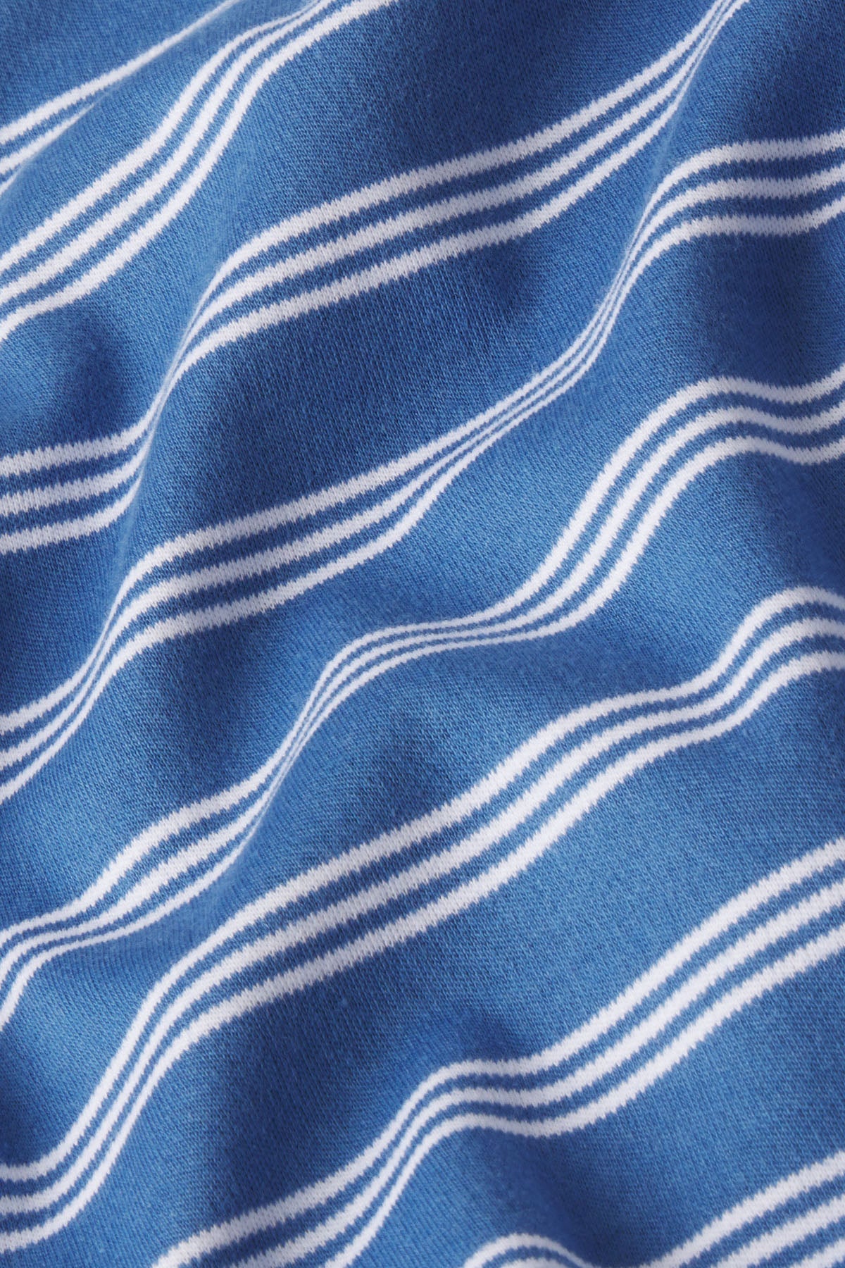 Pima Crew Long-Long Set in Seaport Triple Stripe