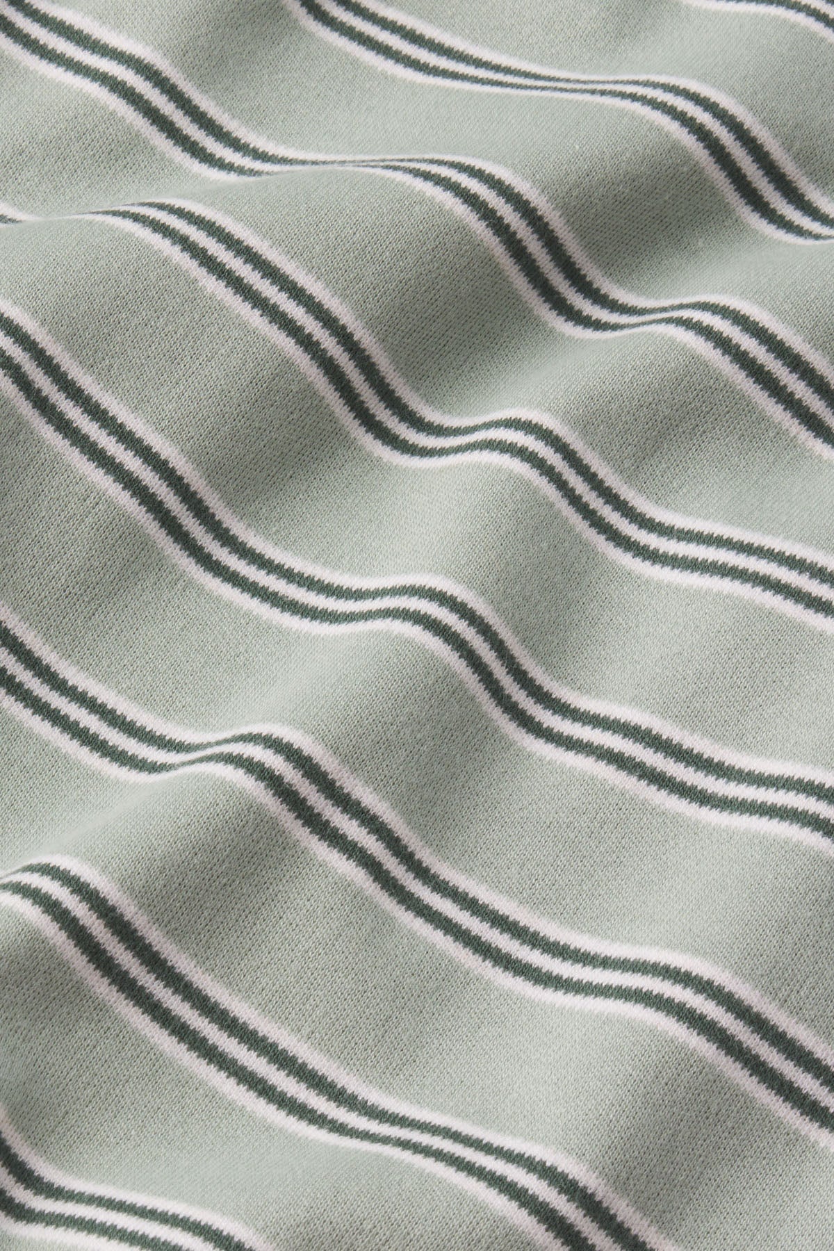 Men's Pima Sleep Short-Long Set in Smoke Green Stripe