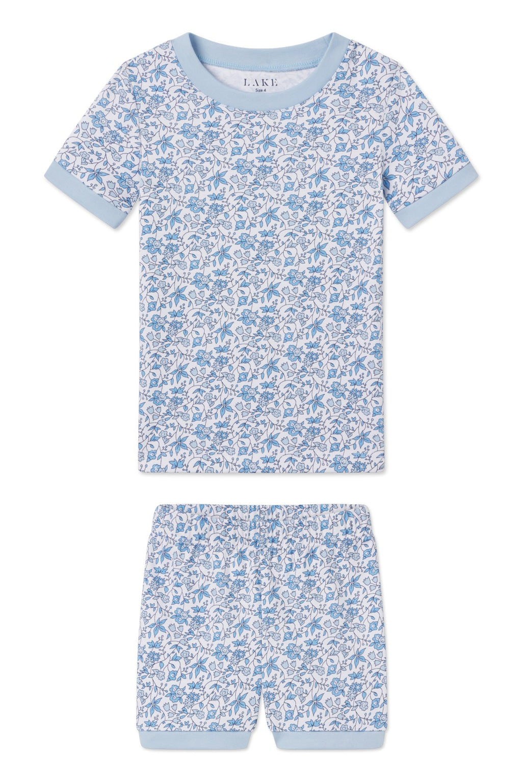 Kids Shorts Set in Delft Blue Garden Floral