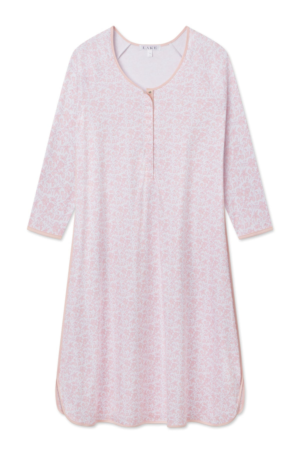 Pima Maternity Long Sleeve Nightgown in English Rose Garden Floral