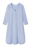 Pima Maternity Long Sleeve Nightgown in Hydrangea