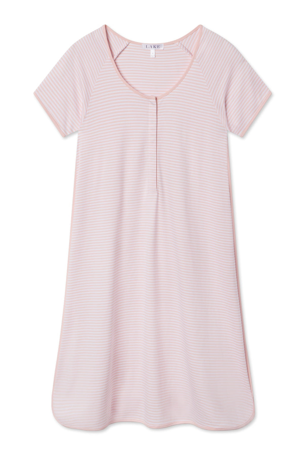Pima Maternity Nightgown in English Rose Stripe