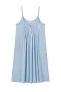 Maternity Pima Pleat Neck Nightgown in French Blue