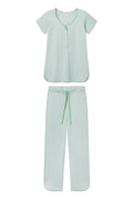 Pima Maternity Short-Long Set in Parisian Green