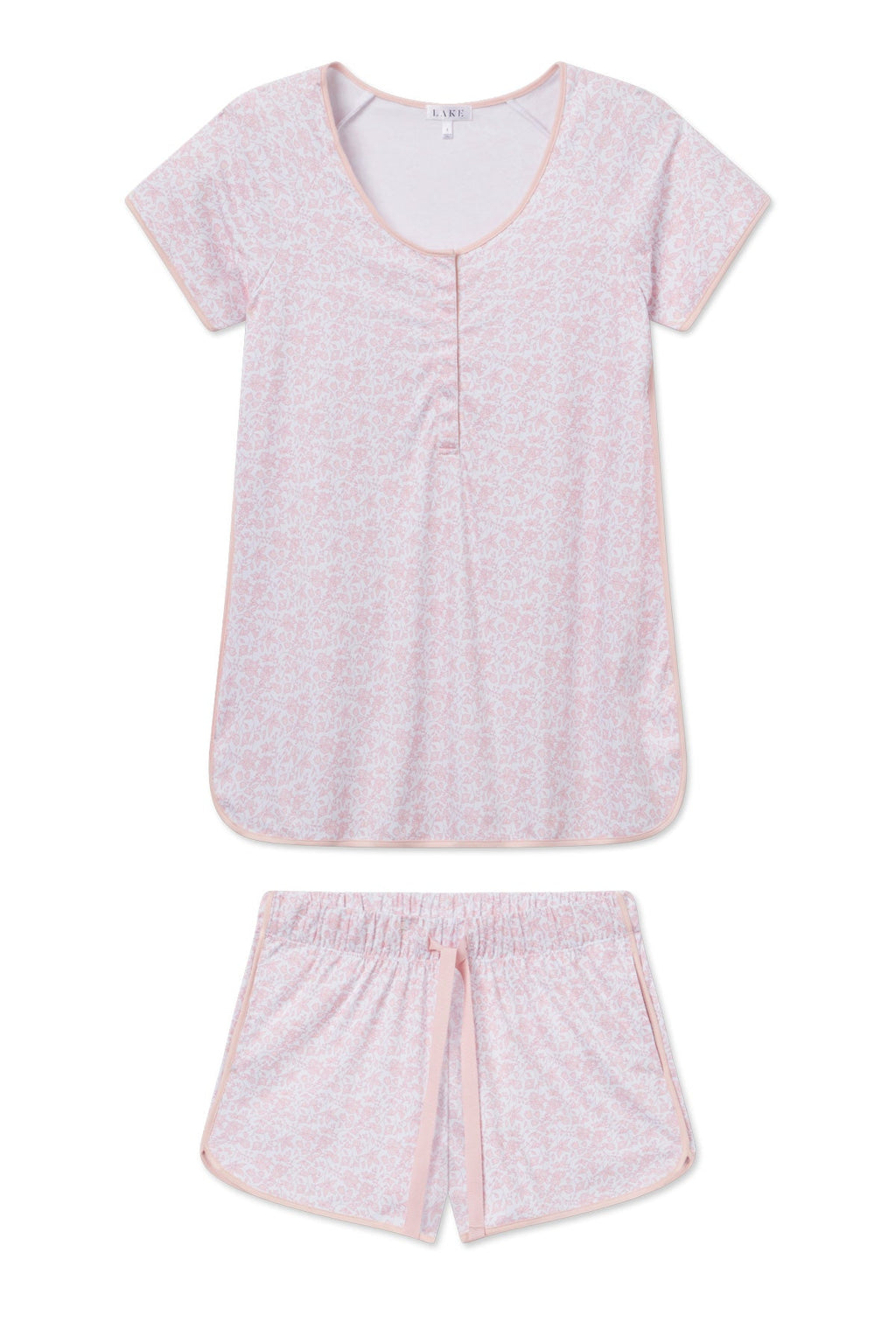 Pima Maternity Shorts Set in English Rose Garden Floral