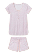 Pima Maternity Shorts Set in English Rose Garden Floral