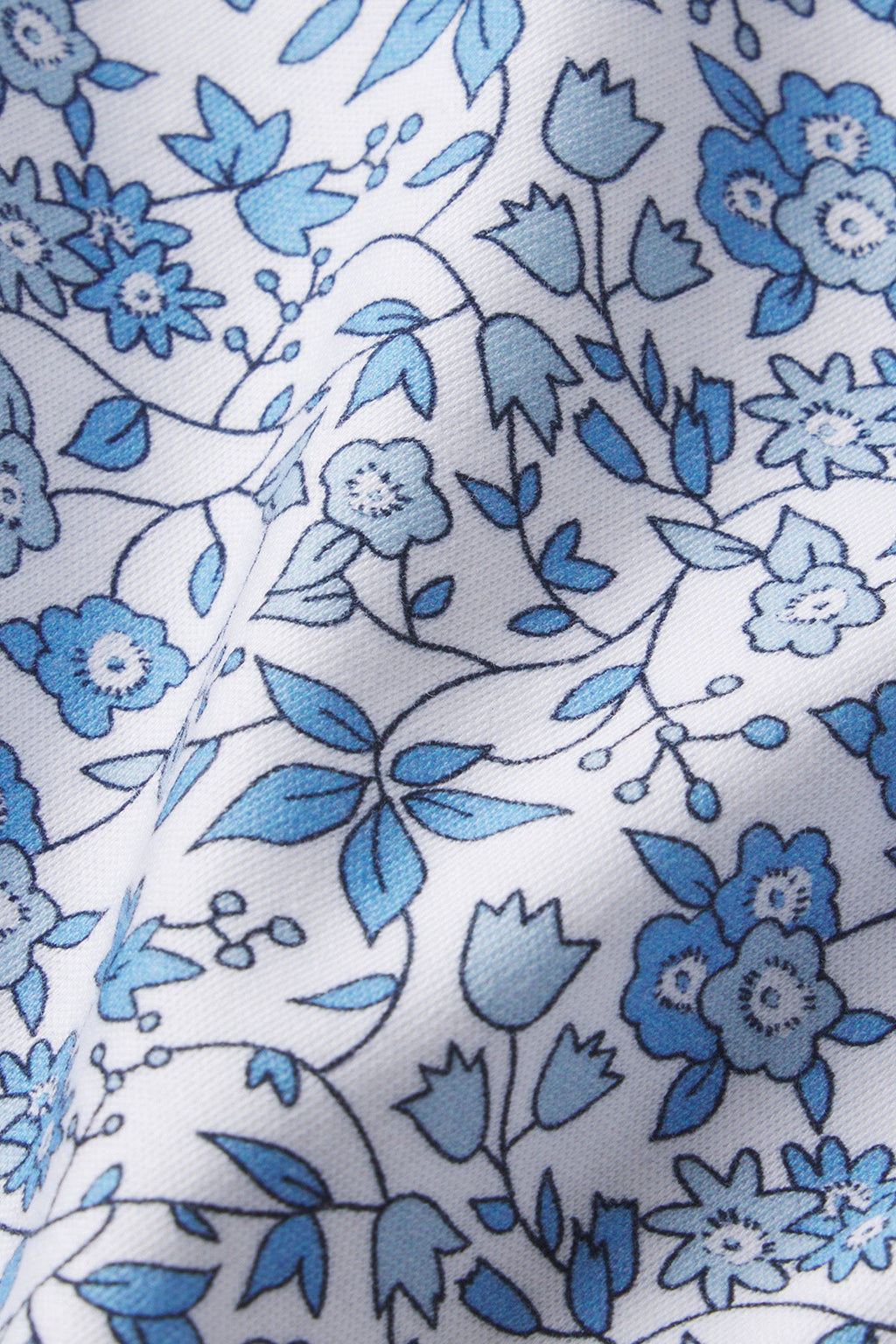 Pima Maternity Nightgown in Delft Blue Garden Floral