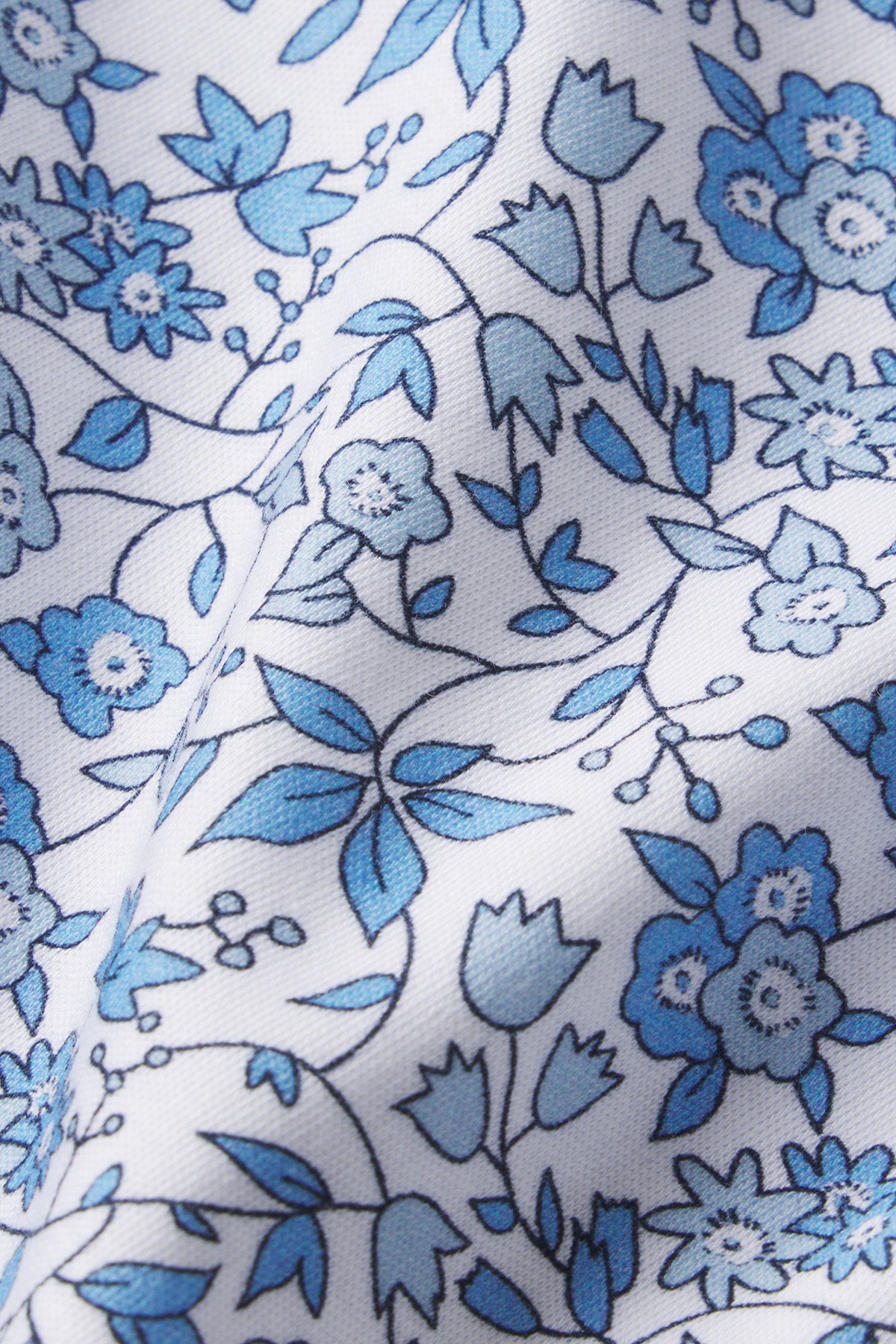 Pima Maternity Nightgown in Delft Blue Garden Floral